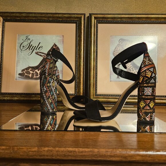 🖤Mix No.6 Avrey Aztec Block Heel Sandals – 6M - Picture 4 of 7